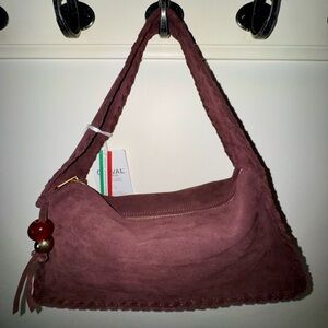 Cheval Firenze Burgundy Suede Shoulder Bag, NWT